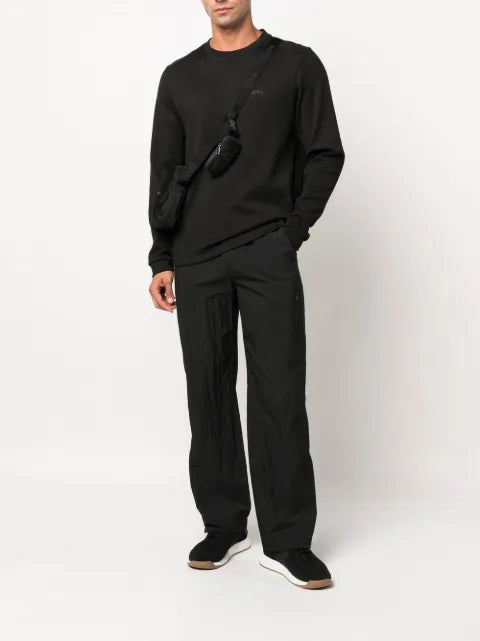 BOSS Salbo Curved logo-print sweatshirt