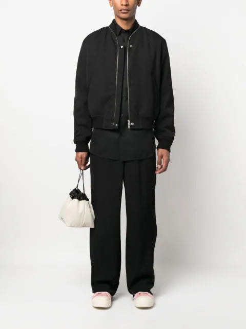 Jil Sander zipped wool bomber jacket