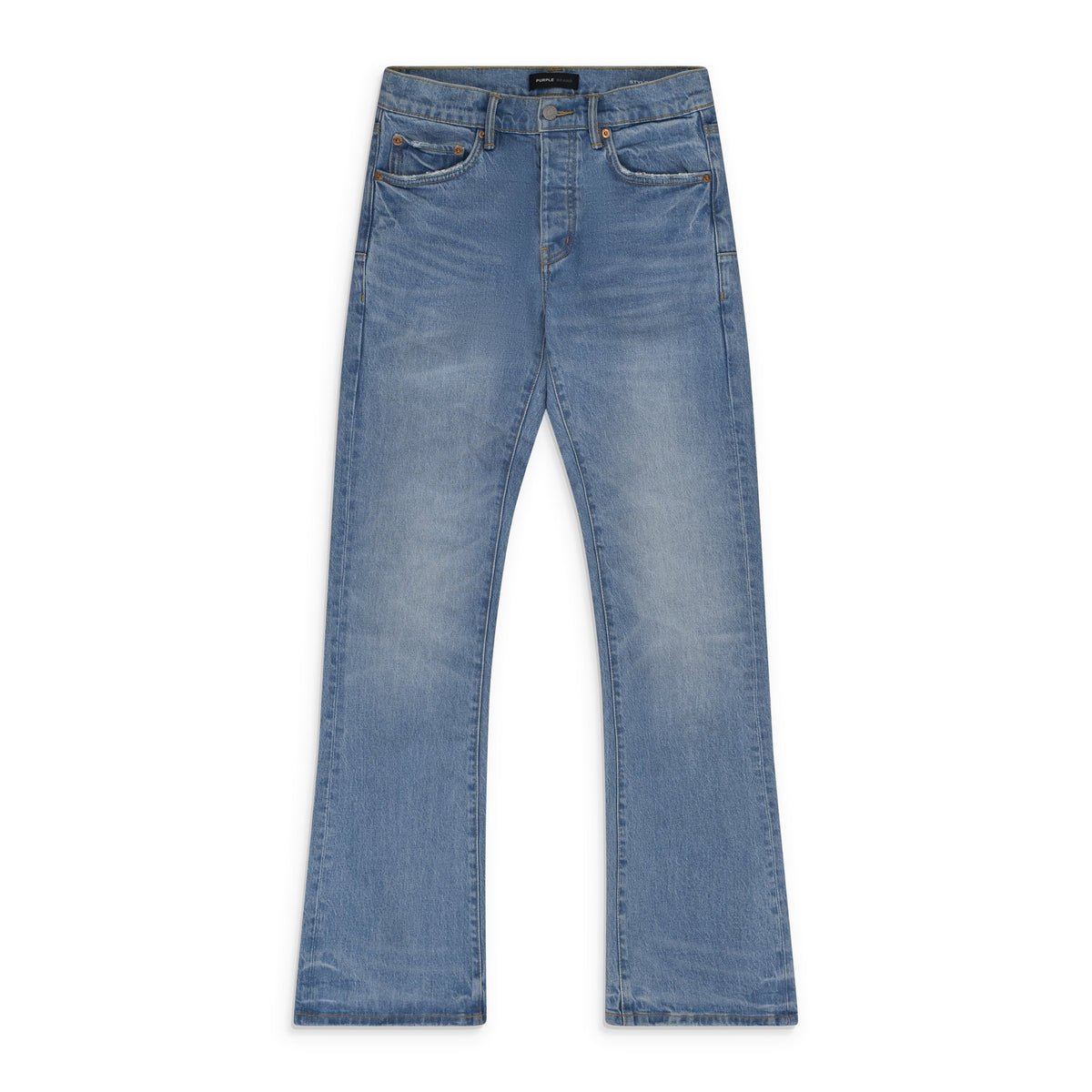 Light Indigo Coated Flare Jeans