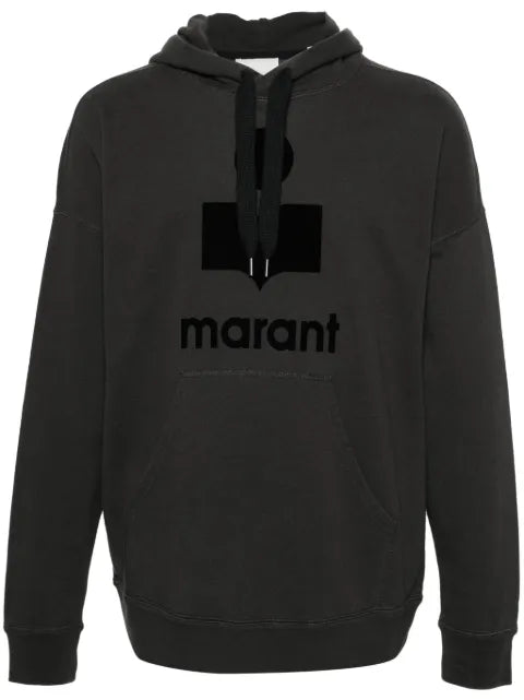 MARANT Miley flocked-logo hoodie