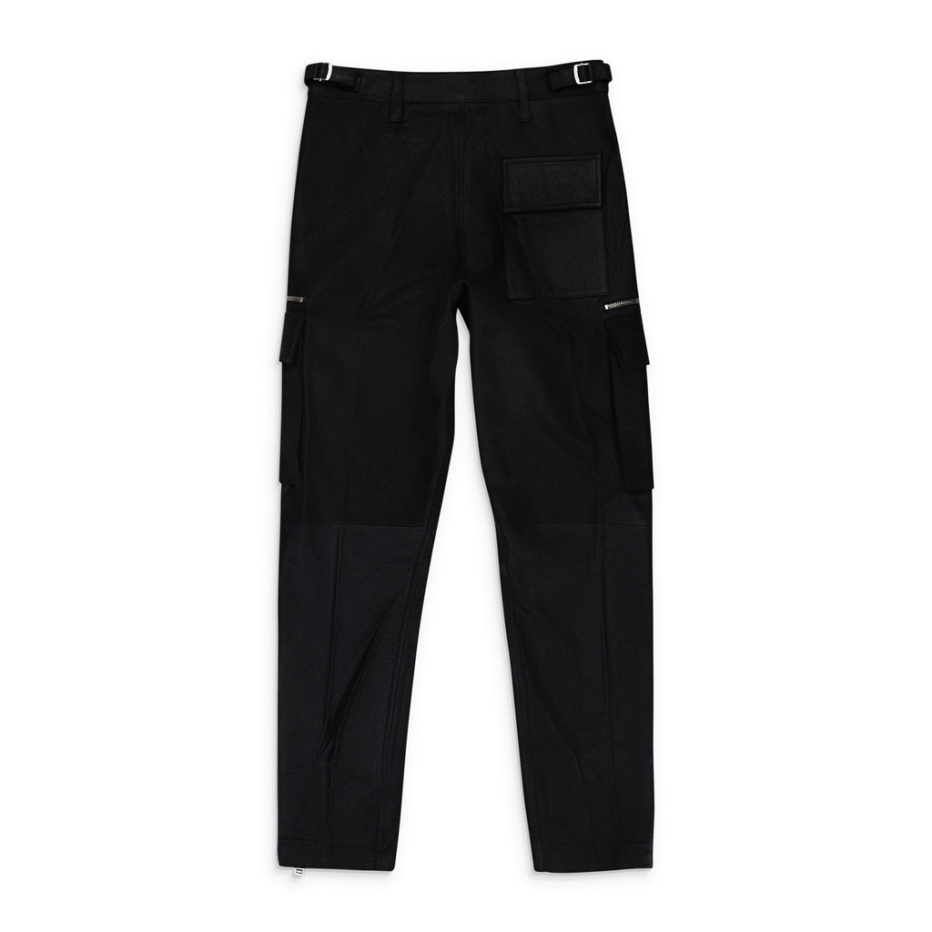 SUEDE ZIP CARGO PANT BLACK CARGO PANTS
