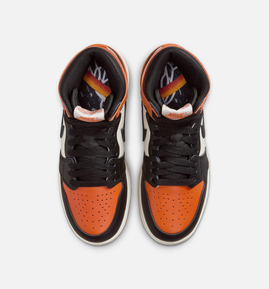 Air Jordan 1 Retro High OG Shattered Backboard Kids' Shoes - Black/Orange
