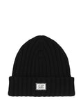 C.P. Company Ribbed Logo-Patch Beanie