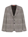 Isaia checked two-button blazer