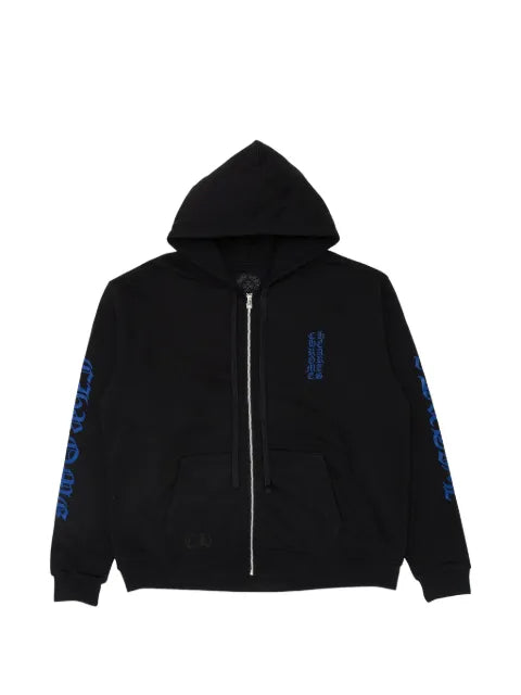 Chrome Hearts logo-print zip-up hoodie