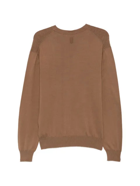 Canali textured-knit long-sleeve sweater