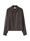LEMAIRE light zipped blouson in dry silk