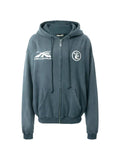 HELLSTAR logo-print zip-up hoodie