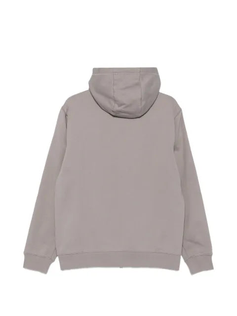 Ea7 Emporio Armani logo-tape zip-up hoodie
