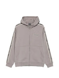 Ea7 Emporio Armani logo-tape zip-up hoodie