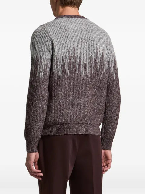 Peserico ribbed-knit two-tone sweater
