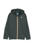 K-Way logo-patch zip-up hoodie