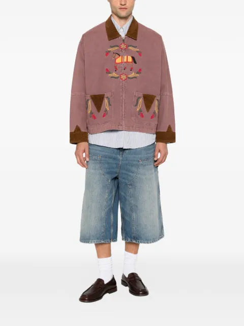 FOUND Horse Crest embroidered shirt jacket
