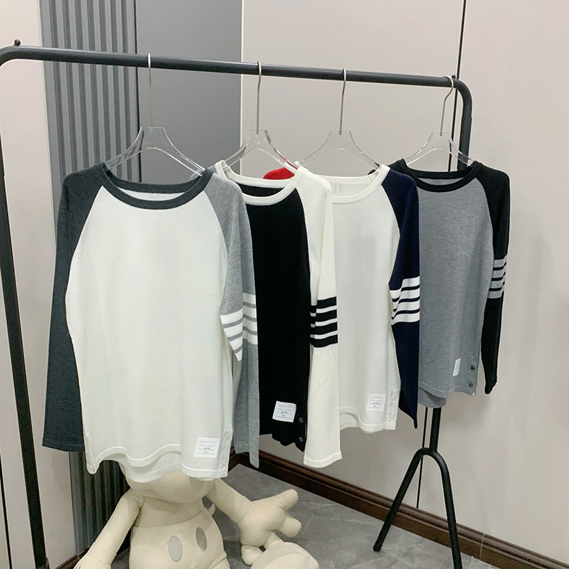 Thom Browne Women's Colorblock Long Sleeve T-Shirt
