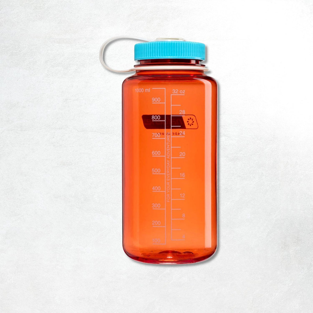 Nalgene 1L Wide Mouth Tritan Sustain Water Bottle: Flame/ Blue Atoll
