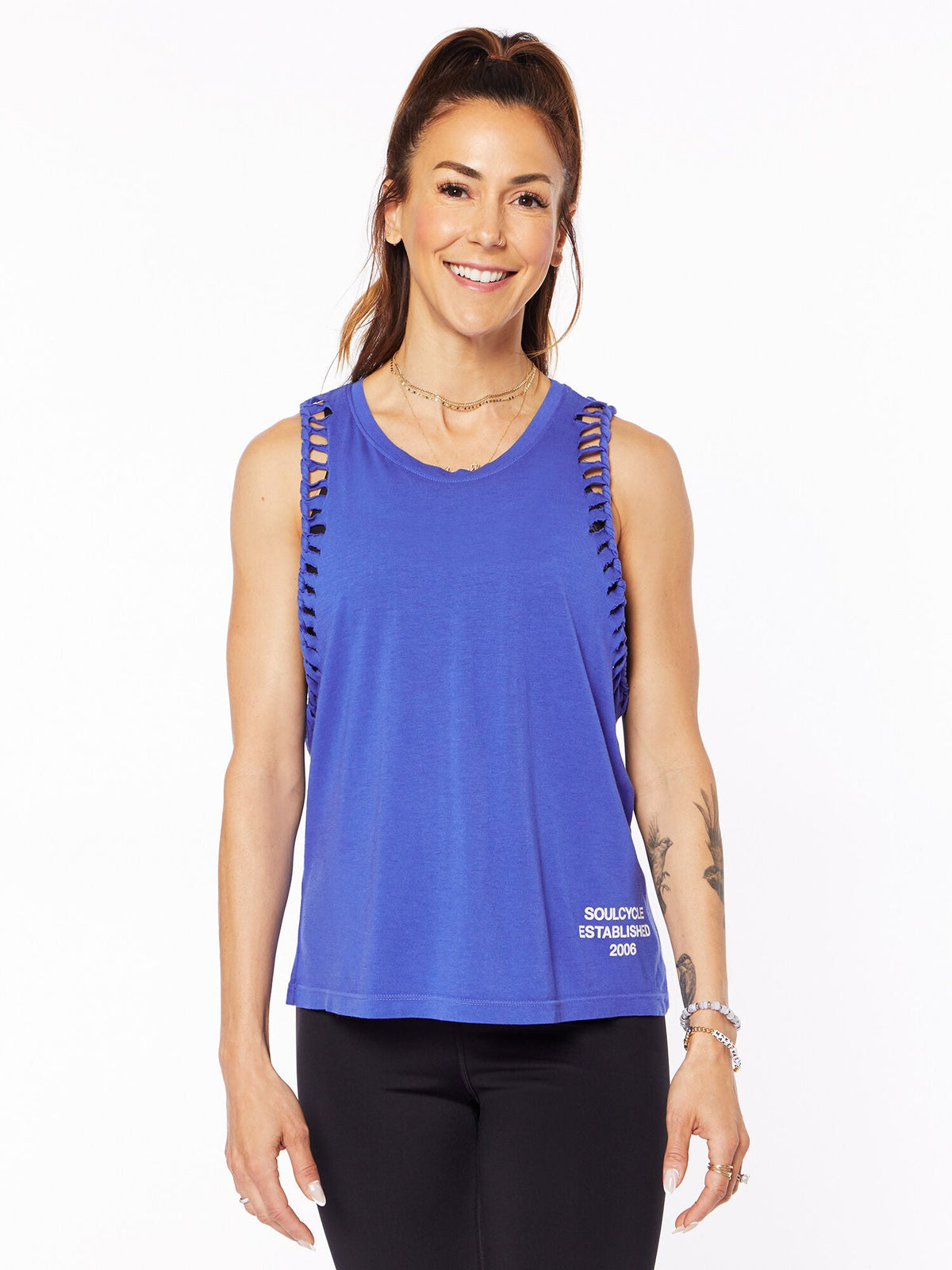 BRAID STRAP TANK BLUE