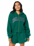 MARISSA CROP ZIP SWEATSHIRT