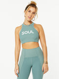 Ribbed Nulu High-Neck Yoga Bra