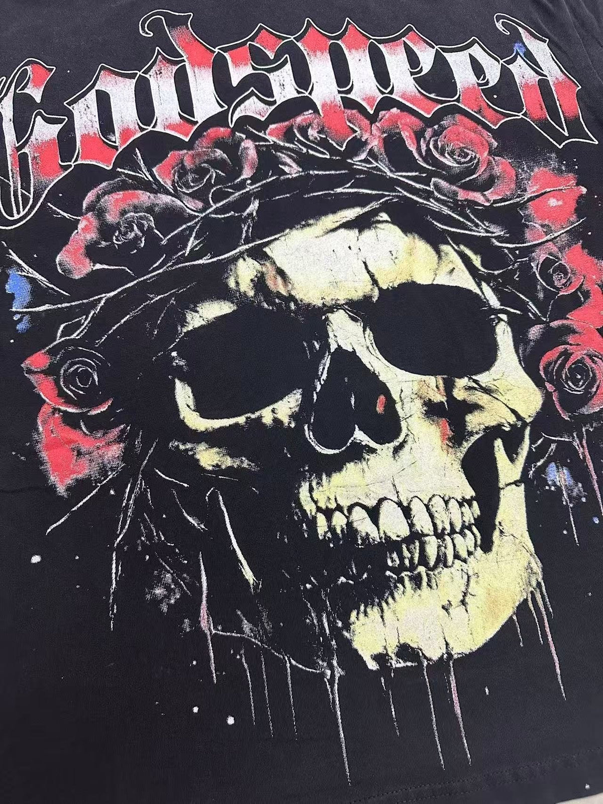 Godspeed Skull & Roses Graphic T-Shirt