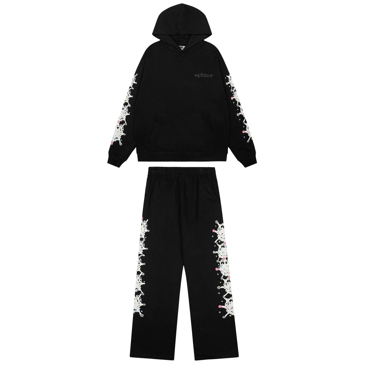 Sp5der Black Splatter Graphic Matching Set