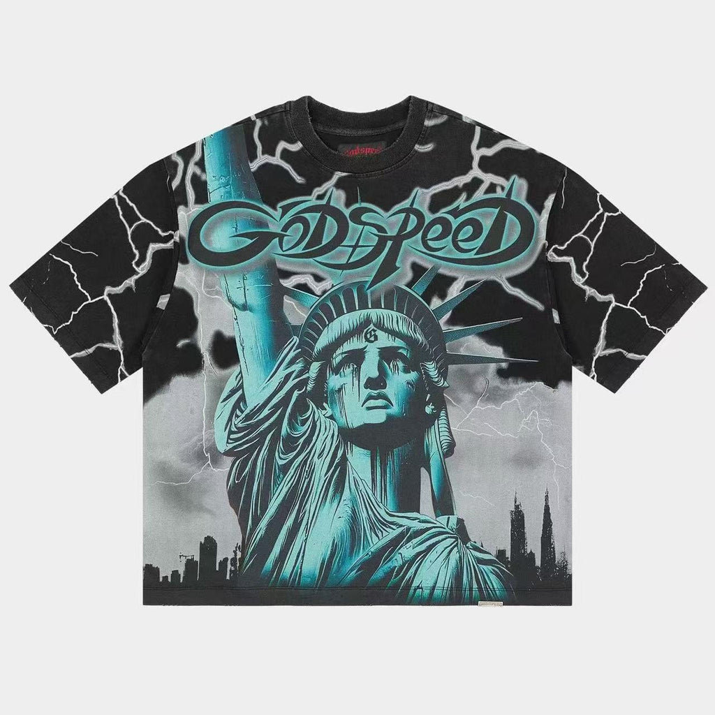 Godspeed Statue of Liberty Graphic T-Shirt
