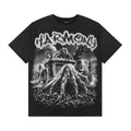 HARMONY Washed Black Rhinestone Graphic T-Shirt