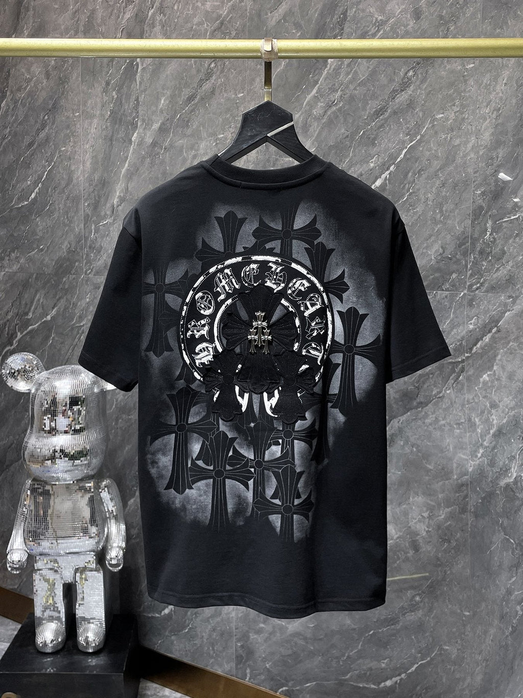 Chrome Hearts Cross Scroll Graphic Short-Sleeve T-Shirt