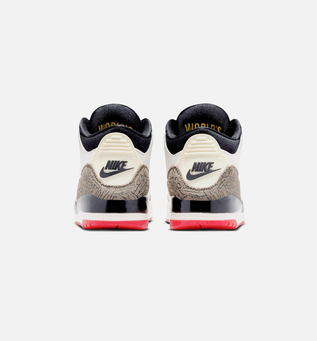 Air Jordan 3 Retro “Sail and University Red” Little Kids' Lifestyle Shoes (PS)