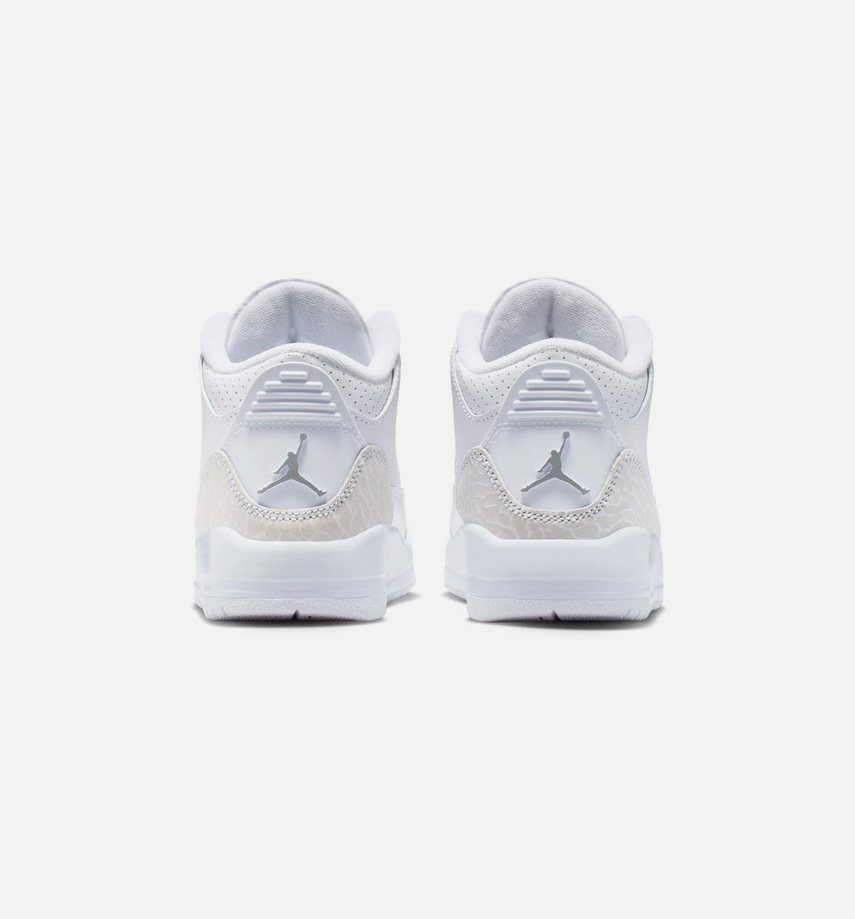 Air Jordan 3 Retro 'White and Silver' Preschool - White/Metallic Silver