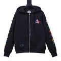 Chrome Hearts Multicolor Cemetery Cross Zip Up Hoodie
