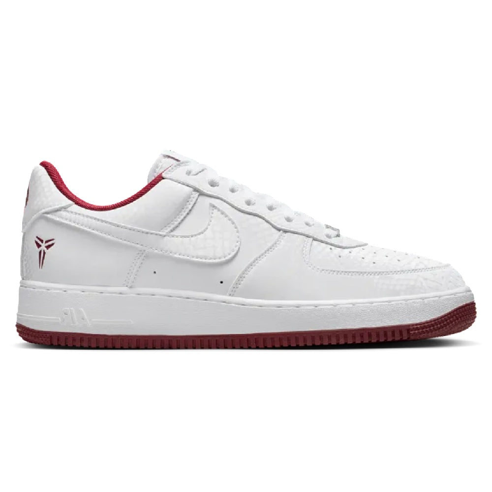 Men's Nike Kobe Air Force 1 Low "Lower Merion" Wht/Team Red (IB0018 101)