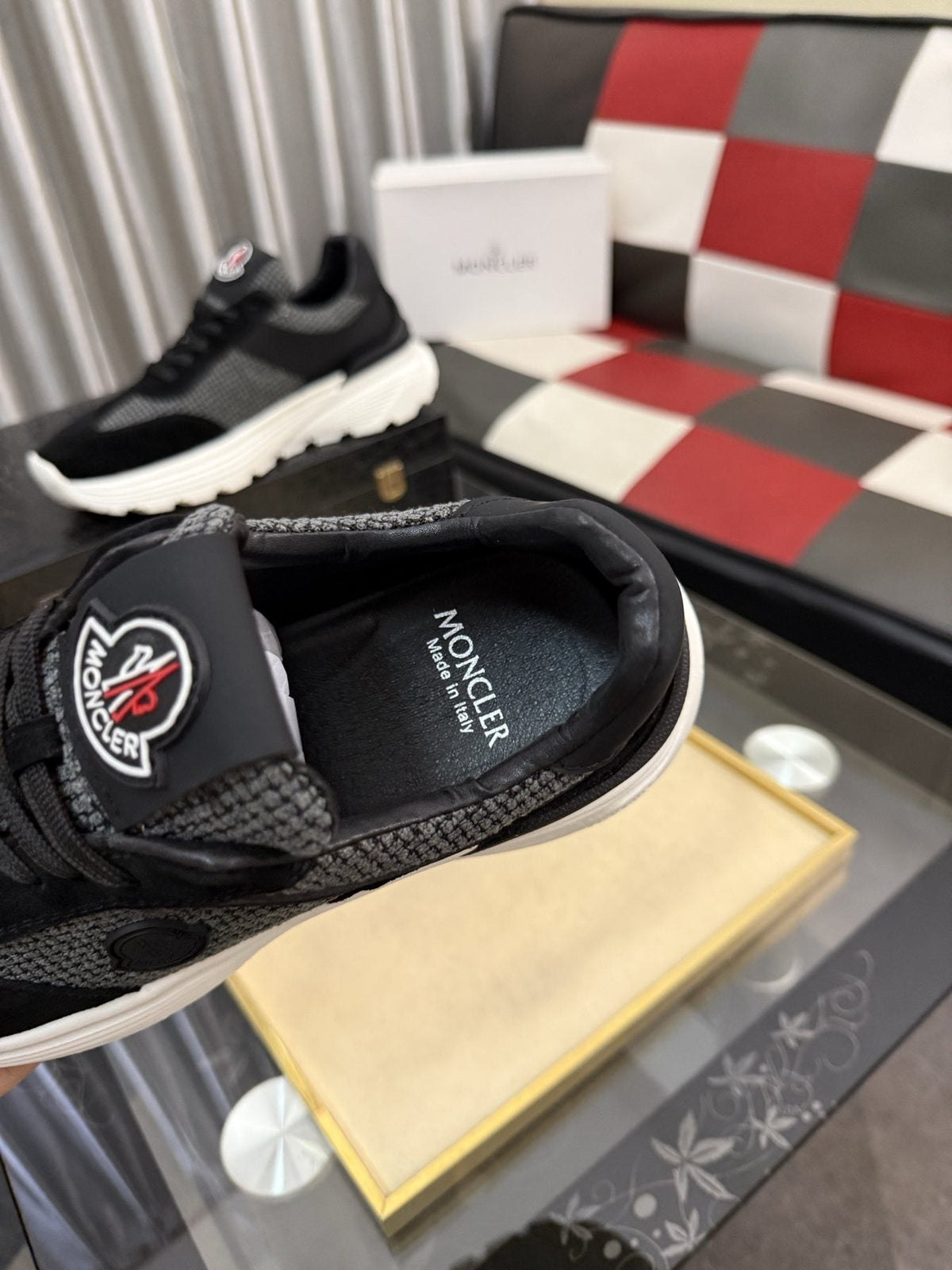 Moncler Mesh-Panel Chunky Sole Sneakers